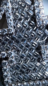 จี้เงินแท้ 925 ชุบทองคำขาวประดับเพชรโมอิสซาไนต์เต็มตัว รูปเลข 4 งานแฮนด์เมดสั่งทำพิเศษ สร้อยคอผู้ชาย - Product Image 4