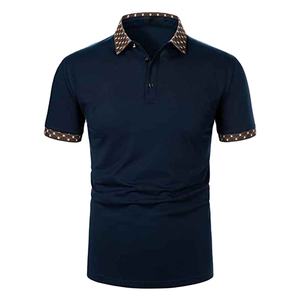 Chemise décontractée pour hommes, taille adulte, respirante, écologique, séchage rapide, tissu jersey en polyester et coton, manches courtes, motif uni - Product Image 1