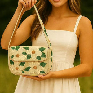 Bolso de Mano Tradicional Indio de Lujo, Multicolor, con Cuentas de Cristal, Artesanal, Resistente, de Primera Calidad, Accesorios de Moda - Product Image 1