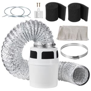 Kit di Ventilazione per Asciugatrice da Interno 3 in 1 di Qualità Premium, Tubo di Scarico Estensibile da 4 Pollici e 5 Piedi con Secchio, Attrezzatura per Asciugatura - Product Image 1