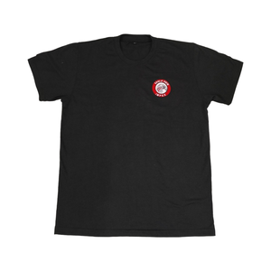 เสื้อยืดถักนิตติ้งคอกลมผ้าคอตตอนสำหรับทุกเพศเสื้อคอกลมแขนสั้นปักโลโก้ได้ตามต้องการดีไซน์ธรรมดาทรงโอเวอร์ไซส์ - Product Image 1