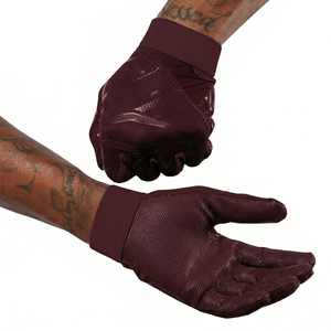 Gants de football américain respirants en tissu uni, taille personnalisée, les plus vendus pour le sport - Product Image 5