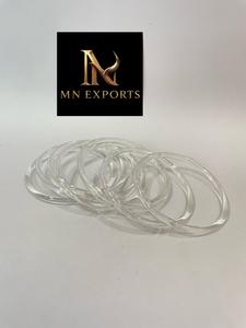 MN EXPORTS Women's Transparent Acrylic Bangles Silver Plated Trendy <b>Crystal</b> & Rhinestone Ball Shape Wedding Jewelry - Product Image 5