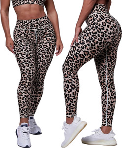 เลกกิ้งถักนิตติ้งคุณภาพสูงสำหรับผู้หญิง ระบายอากาศได้ดี ความยาวระดับเข่า เอวสูง ผ้ายืดบาง ผลิตจากสแปนเด็กซ์/ไนลอน รับผลิตตามแบบ พร้อมบริการติดโลโก้ OEM - Product Image 1