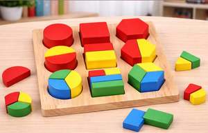 Puzzle de tri en bois pour enfants, pour l'apprentissage et le jeu, jouet de tri en bois pour le développement des enfants - Product Image 4