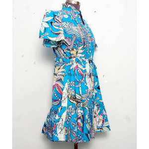 Trendy 100% Cotton <b>Mini</b> Dress monkey Print Summer Formal Soft Touch & All-Day Comfort Free Size Picture Colors - Product Image 5