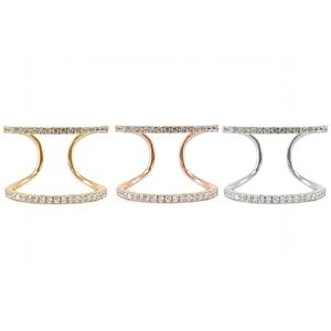 Bijoux d'usine chinoise, meilleures ventes, qualité supérieure, or blanc massif 18 carats, diamant naturel taille brillant, cadeau de mariage et d'anniversaire - Product Image 1