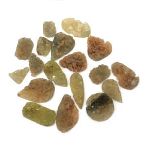 Cabujón de Prehnita Druzy Verde Natural al por Mayor, Cristal Curativo Suelto de Alta Calidad, Cambio de Color 20-35mm para Fabricación de Joyería de Plata - Product Image 2