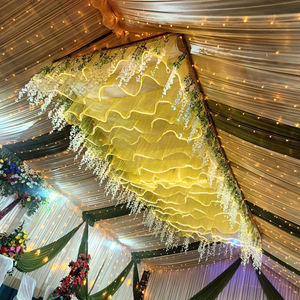 ผ้าม่านแขวนเพดานหรูหรา LANJO พร้อมไฟรูปทรงหยดน้ำ สำหรับตกแต่งงานแต่งงาน งานอีเว้นท์ และงานปาร์ตี้ - Product Image 6