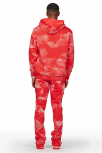 Ensemble de survêtement en polaire rose pour homme, sweat-shirt à capuche et pantalon de jogging, deux pièces, vêtements de sport d'hiver - Product Image 2