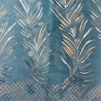 Nouveau Design 100% Polyester Super doux tricoté velours tissu feuille Hollande velours et bronzant velours rideaux pour Textile à la maison