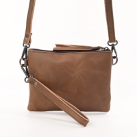   Handgefertigte Leder-Umhängetasche Woll-Durrie Crossbody-Tasche Boho Western Handtasche