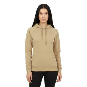 Custom Ecru Slim Fit Women <b>Hoodie</b> 350GSM 100% Cotton <b>Fleece</b> Pullover Luxury Streetwear Sweatshirt Sweatsuit whole sale <b>hoodie</b> - Product Image 1