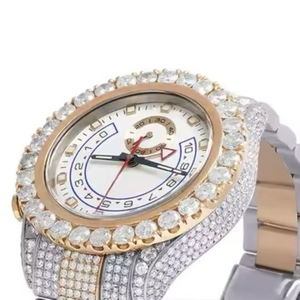 Exquisito Reloj de Lujo con Diamantes de Moissanita, Acabado Brillante, Esfera Elegante y Piedras Relucientes, Perfecto para Vestir en la Noche - Product Image 2