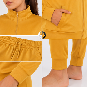 Survêtement pour femme en tissu doux, coupe confortable et design élégant, idéal pour les séances de sport, le jogging, les voyages et les tenues décontractées au quotidien. - Product Image 6