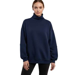 Servicio OEM, Calidad Premium, Suéter de Cuello Alto para Mujer, Forrado de Poliéster/Algodón, Ligero, Transpirable, de Secado Rápido, Bordado, para Otoño - Product Image 5