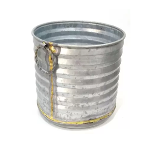 Jardinière en métal galvanisé au design vintage avec poignées pour jardin, terrasse extérieure, jardinières décoratives pour fleurs - Product Image 1