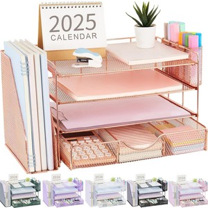 Aqdus Saleem Wood 3-Tier Mid Century Modern Desk Organizer with <b>Planter</b>-Wholesale Pen Holder Stand - Product Image 2