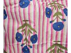 Tissu en coton 100% à imprimé floral rayé rose, imprimé numériquement à la main, au meilleur prix de gros et à usages multiples - Product Image 2