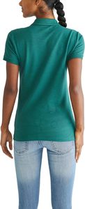Camiseta Polo de Algodón Verde para Mujer, Manga Corta, Color Sólido, Estilo Casual, Corte Regular - Product Image 2
