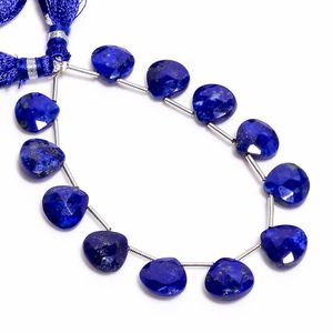 Natural Lapis Lazuli Faceted Heart Briolette Gemstone <b>Beads</b> 8MM Handmade Loose Blue <b>Stone</b> <b>Beads</b> for Jewelry Making Wholesale - Product Image 4