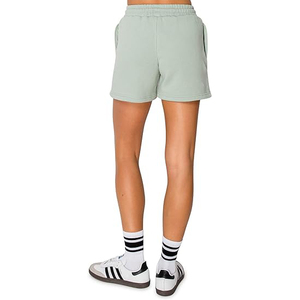 Shorts en molleton color block pour femme, design contrastant, taille haute, poches latérales, cordon de serrage, taille élastique, coupe décontractée, vêtements de détente - Product Image 2