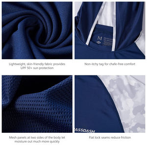 Sudadera de Pesca Personalizable de Calidad Superior, Ropa Deportiva de Manga Larga para Exteriores, 100% Poliéster, 100% Protección Solar UPF 50, Impermeable - Product Image 2