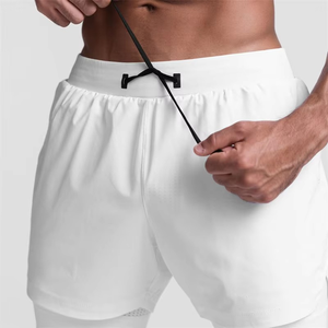 <b>Men's</b> Quick Dry 2 in 1 Gym <b>Shorts</b> with Built-in <b>Compression</b> Liner Breathable Stretch Athletic Running Fitness Training Sports - Product Image 5