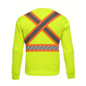 Camiseta de Manga Larga de Alta Visibilidad Reflectante e Impermeable ANSI Clase 1 de Mangoes Fashion, Ropa de Seguridad para Hombre, Tela de Poliéster y Seda - Product Image 4