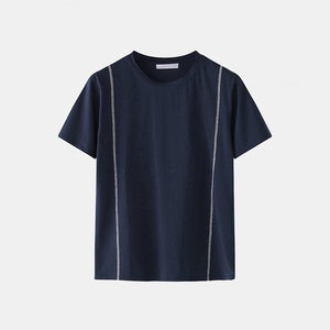 Ensemble de vêtements de sport Nanju pour hommes, t-shirt à manches courtes en tissu éponge et short d'été personnalisés, respirant, style streetwear, shorts de plage - Product Image 3
