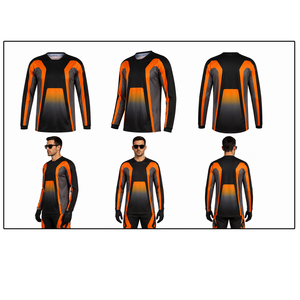 Maillot de motocross professionnel à manches courtes, séchage rapide, impression personnalisée pour équipe, pantalon inclus, cyclisme, descente, t-shirt de motocross - Product Image 6