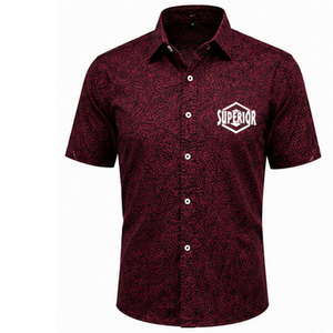 Camisa Casual Elegante para Hombre con Diseño Estampado Vibrante, Tela Ligera y Corte Moderno - Product Image 1