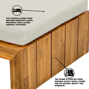 เก้าอี้ไม้สำหรับนั่งเล่นกลางแจ้ง ออกแบบมาพร้อมพนักพิงปรับเอนได้และโครงไม้แข็งแรงทนทาน เหมาะสำหรับใช้ในสวนและลานบ้าน - Product Image 5