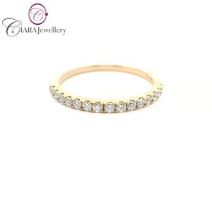 แหวนแต่งงานสีทอง18K คลาสสิกประดับเพชรธรรมชาติสีขาว/เหลือง/โรสโกลด์สำหรับงานหมั้นและโอกาสในการให้เป็นของขวัญ - Product Image 5