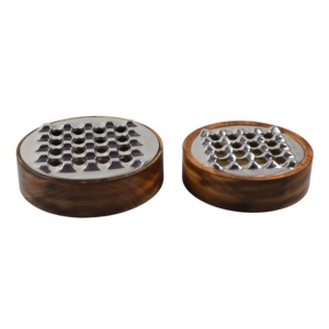 Cenicero Redondo de Madera, Cenicero Combinado con Diseño de Lujo, Vajilla para Jardín, Bar, Hogar, Hotel y Oficina - Product Image 6