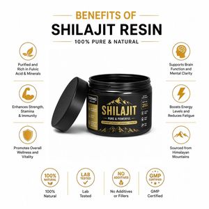Résine de Shilajit de Qualité Supérieure 25g – Résine de Shilajit Traditionnelle de l'Himalaya à Base de Plantes avec Dosage Facile et Pot de Rangement Pratique - Product Image 2