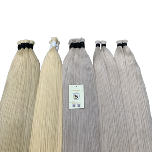 Nueva Llegada de Alta Calidad 12A Virgen Cutícula Alineada Rubio Platino Extensiones Humanas a Granel Natural Recto Donante Único Nueva Trama - Product Image 1