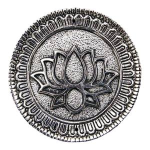 Quemador de Incienso de Aluminio de Lujo, Plato Redondo para la Temporada de Primavera, Ideal para Atrapar Ceniza de Flores de Loto, Sándalo y Agarwood - Product Image 1