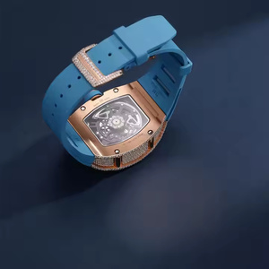 Montre en quartz Moissanite Ocean Frost moderne pour homme, avec cadran élégant et mouvement de haute qualité - Product Image 1