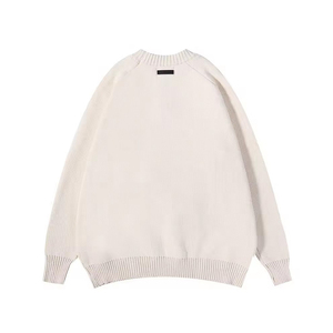 Suéter de Punto Sólido 100% Algodón LASARO INTERNATIONAL para Hombre, Cuello Redondo, Informal, Suave al Tacto, Manga Larga, para Invierno - Product Image 1
