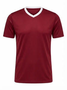 Maillot de football unisexe nouvelle saison 2026 en gros, manches courtes, anti-humidité, coupe ajustée, uniforme d'équipe personnalisé, 100 % polyester, col en V - Product Image 5
