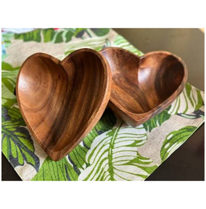 Polished Wooden <b>Heart</b> <b>Shape</b> Solid Wood Handmade Eco-Friendly Food Serving Bowl Best Quality at Wholesale Price - Product Image 4