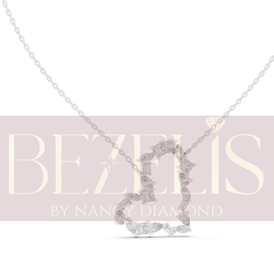 Collier pendentif cœur en diamant en or rose, diamants de formes variées (marquise, princesse, baguette) pour femme - Product Image 4