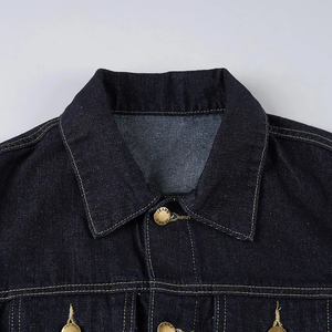 Chemise en jean décontractée extensible et douce pour femme, coupe classique, haute qualité, style streetwear avec broderie et boutons - Product Image 2
