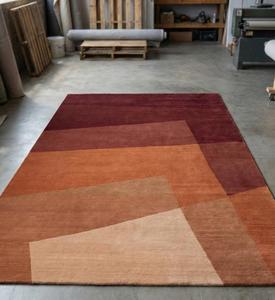Alfombra Moderna Hecha a Mano con Mechones de Lana, Antideslizante, de Pelo Medio, Diseño Geométrico Abstracto, Suave y de Primera Calidad para Sala de Estar, Dormitorio u Hotel - Product Image 1