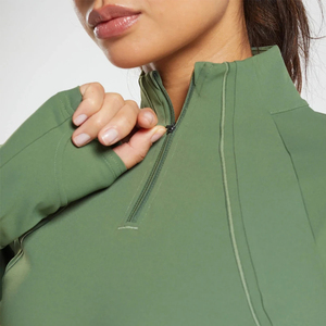 Women's Slim Fit Fleece Fitness Gym <b>Jacket</b> Breathable Quick Dry Athletic <b>Workout</b> Training Spandex Nylon Fitness <b>Jackets</b> - Product Image 4