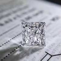 Diamants en vrac de 1 carat, taille princesse, brillants, de couleur D, pureté VVS1-VVS2, certifiés IGI, cultivés en laboratoire, excellente taille