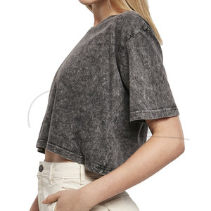 Top corto con logo personalizado para mujer, estilo acid wash, atuendos de invierno, top corto estilo biker, ropa de mujer, top corto acid wash para mujer - Product Image 1