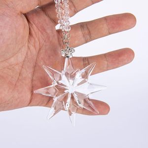 Set di 4 Ornamenti a Fiocco di Neve in Cristallo per Albero di Natale, Ciondoli Decorativi, Acchiappasole, Decorazioni per la Casa, Set di Palline e Ornamenti per Albero di Natale - Product Image 2
