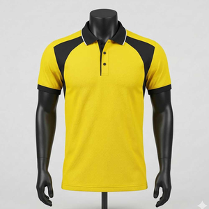 Chemise unisexe à manches courtes en tissu tricoté respirant, imprimée sur mesure, avec col élégant et poche, collection été - Product Image 1